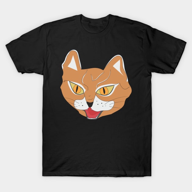Face cat artwork T-Shirt by Alekvik